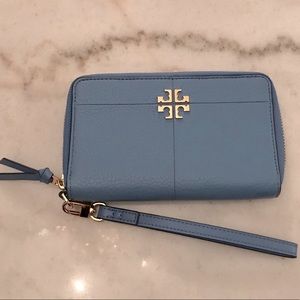 Tory Burch Ivy Wristlet Montego Blue